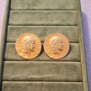 Greek/Roman Bust/coing Earrings Big Size!